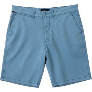 Halsey Mens Light Blue Flat Front Chino Shorts 36 Summer Casual Preppy Coastal